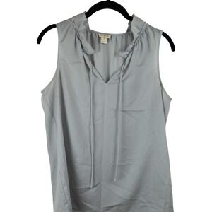J.‎ Crew Tie-Neck Top Gray Size 4 Small Blouse